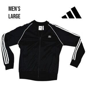 Adidas Originals Firebird Track Jacket Men's Large Black White Trefoil 3-Stripes
